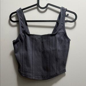 Dark Gray Women's Crop Top